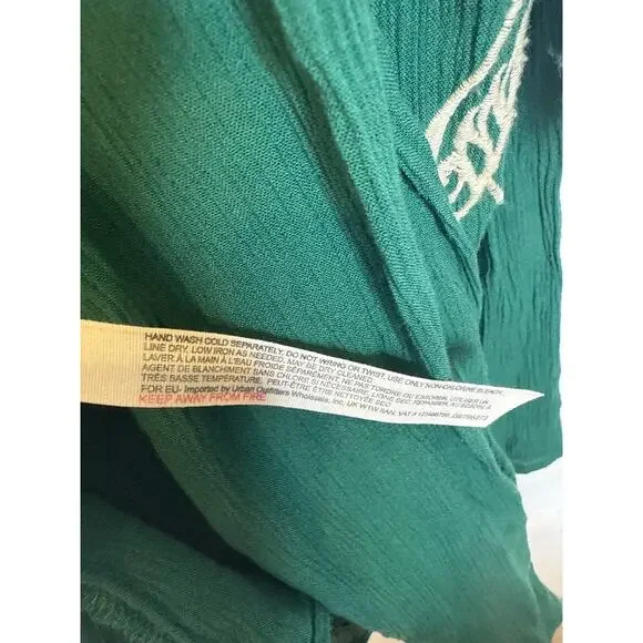 Free People Intimately Embroidered Mini Sleevless Crepe Tunic Dress EUC Sz M - Picture 5 of 16